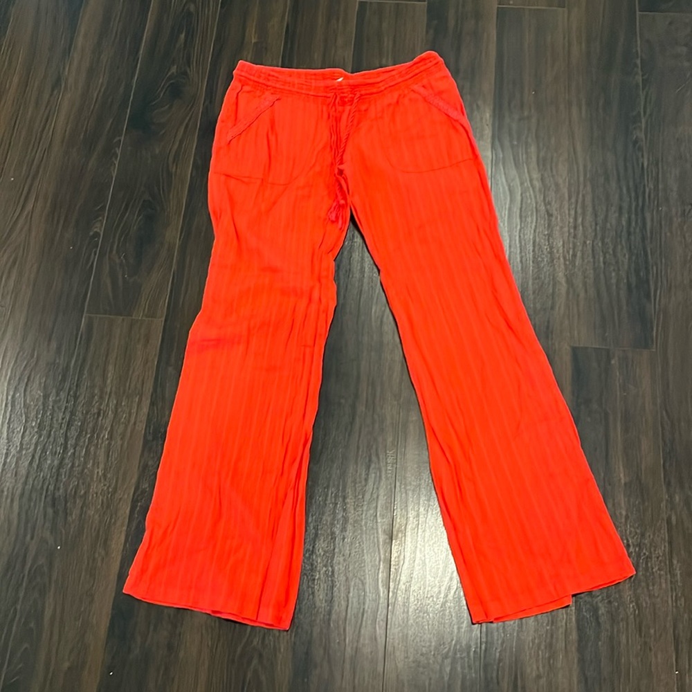 Billabong Cotton drawstring pants. Red size small